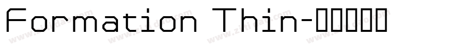 Formation Thin字体转换